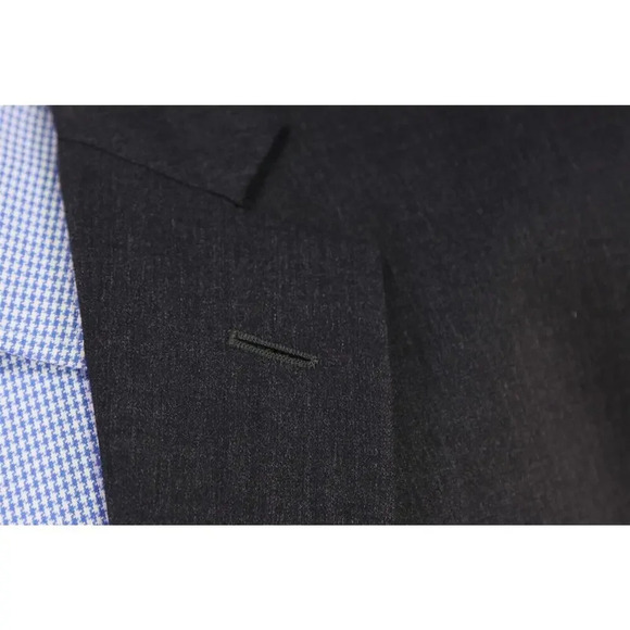 Brooks Brothers Madison Solid Charcoal Gray 2-Btn Wool Blazer Made in USA 43L - Picture 5 of 9